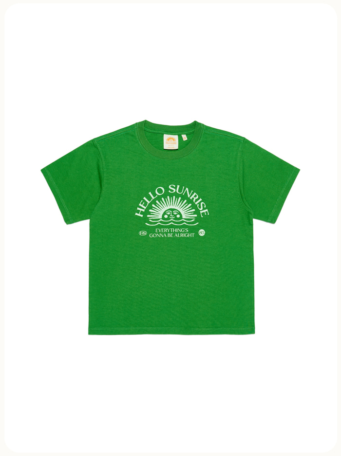 HS Arch Logo Baby Tee (W)_Forest Green