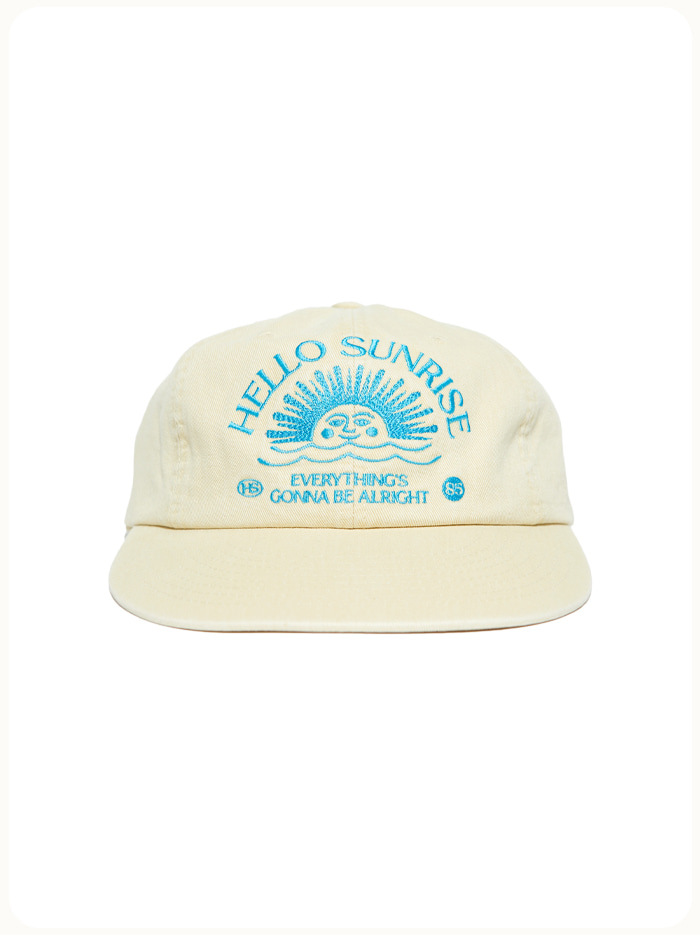Washed HS Arch Logo 6Panel Cap_Butter Yellow (Sky Blue)