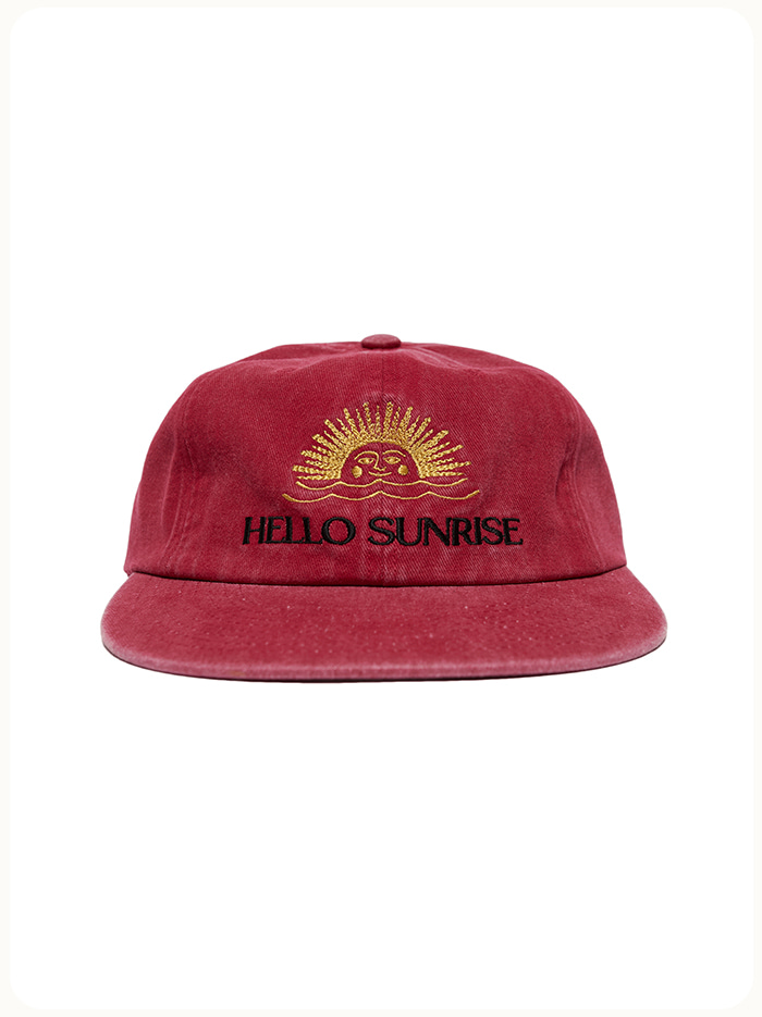Washed Two Tone Logo 6Panel Cap_Vintage Red