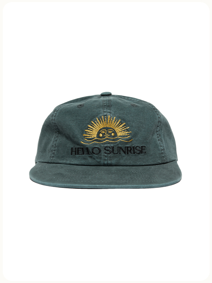 Washed Two Tone Logo 6Panel Cap_Dark Forest