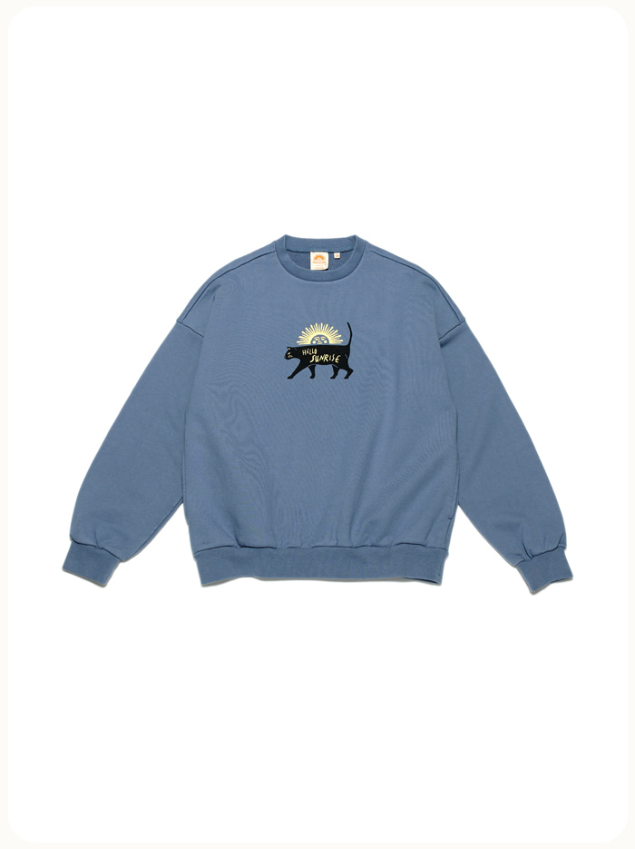 HS Cat Logo Sweatshirt_Smoky Blue