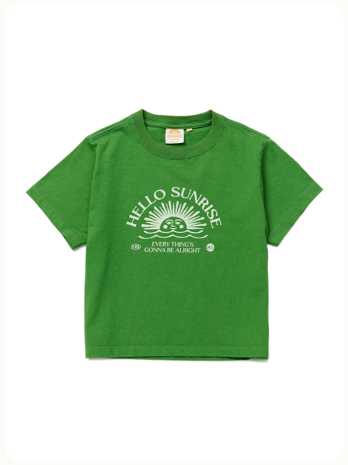 HS Arch Logo Baby Tee (W)_Lime Green