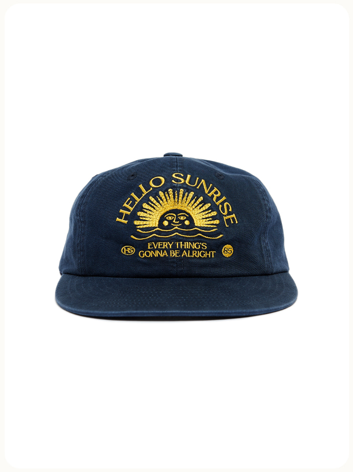 Washed HS Arch Logo 6Panel Cap_Navy