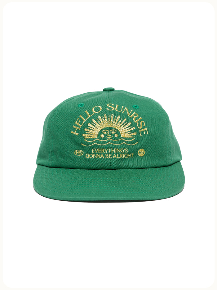 Washed HS Arch Logo 6Panel Cap_Green