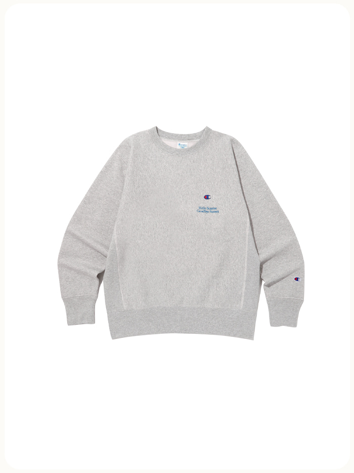 [Champion x Hello Surise][ASIA] Reverse Weave® 115 (Blue Tag) Sweatshirts_Normal Grey