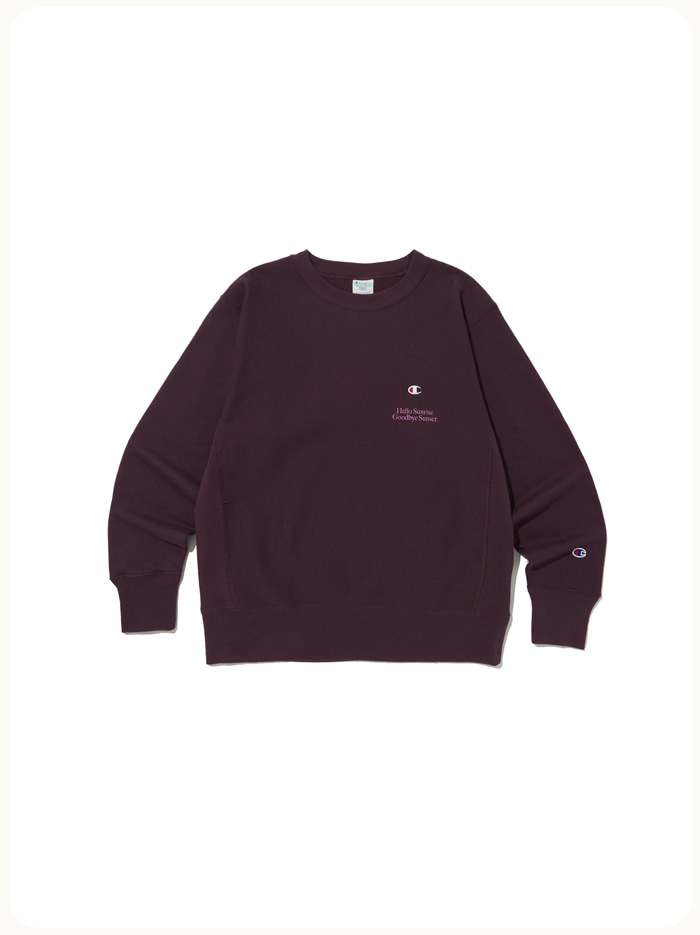 [Champion x Hello Surise][ASIA] Reverse Weave® 115 (Blue Tag) Sweatshirts_Dark Purple