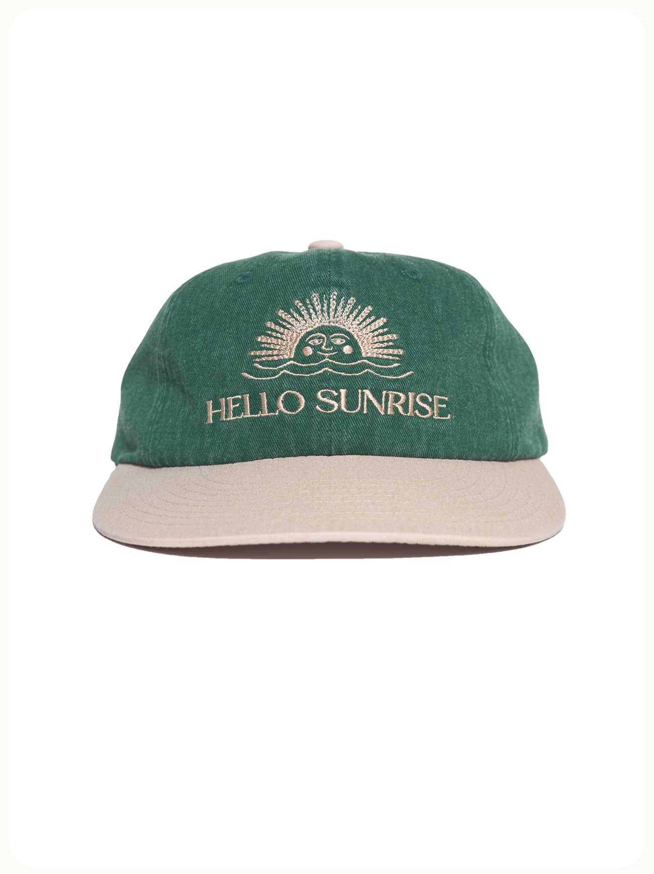 [Exclusive] Two Tone Washed OG Logo Cap_Green &amp; Beige